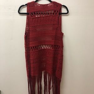 Knitted vest cardigan